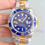 EW Factory Rolex Submariner Date 40MM Swiss 3135 Watches - Two-Tone Bracelet Blue Dial /Bezel